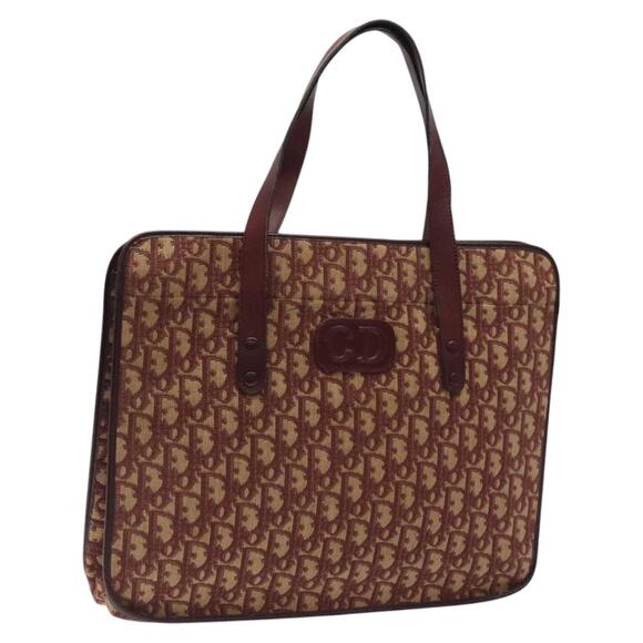 DIOR Trotter Canvas Hand Bag Red - Picture 1 of 12